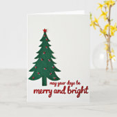 May Your Days Be Merry and Bright Kaart (Gele Bloem)