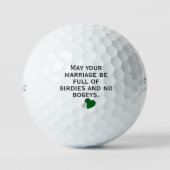 May Your Marriage Be Full of Birdies and No Bogeys Golfballen (Voorkant)