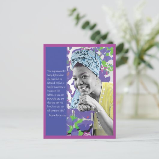 Maya Angelou briefkaart (Staand voorkant)