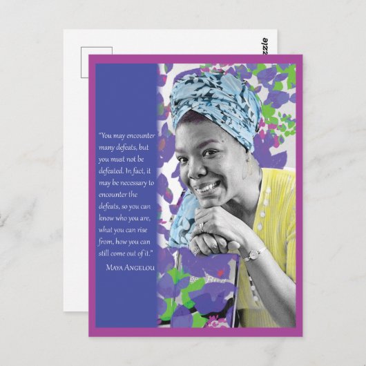 Maya Angelou briefkaart (Voorkant / Achterkant)