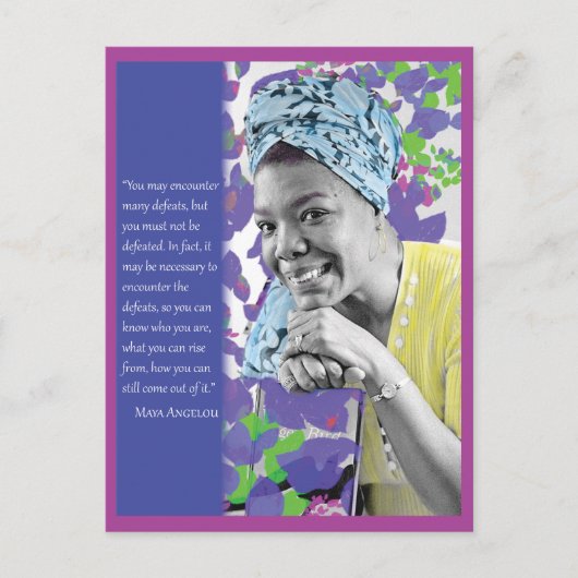 Maya Angelou briefkaart (Voorkant)