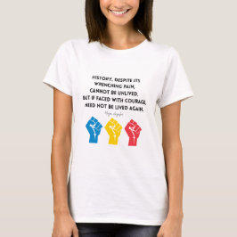 Maya Angelou citeert geschiedenis Moed DR Congo DR T-shirt
