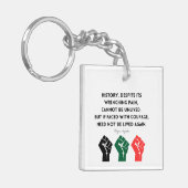 Maya Angelou citeert geschiedenis Moed Soedan Sleutelhanger (Voorkant Links)