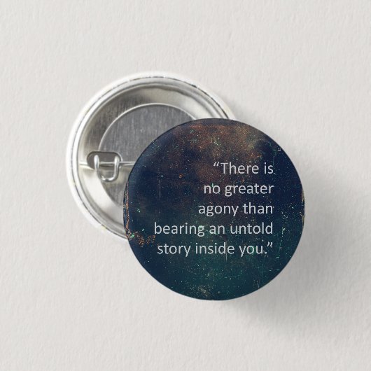 Maya Angelou Writing Quote Ronde Button 3,2 Cm (Voorkant /achterkant)