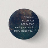 Maya Angelou Writing Quote Ronde Button 3,2 Cm (Voorkant)