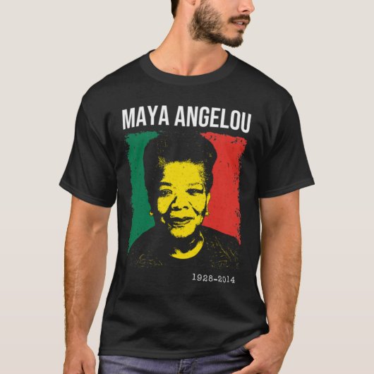 Maya Angelou - Zwarte geschiedenismaand T-shirt (Voorkant)