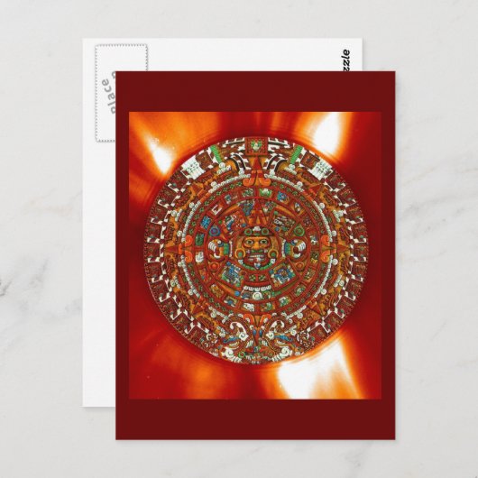 maya aztec calendar briefkaart (Voorkant / Achterkant)