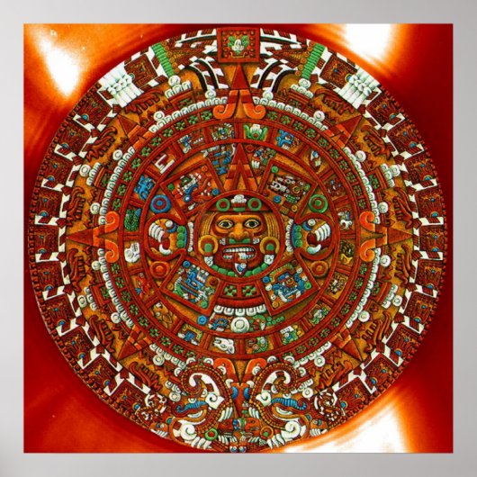 Maya Aztec Calendar Poster (Voorkant)