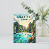 Maya-baai Thailand Briefkaart (Staand voorkant)