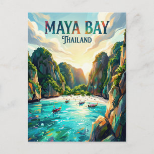 Maya-baai Thailand Briefkaart