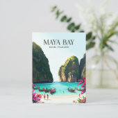 Maya-baai Thailand Briefkaart (Staand voorkant)