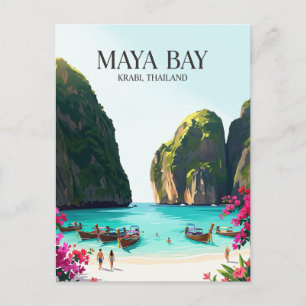 Maya-baai Thailand Briefkaart