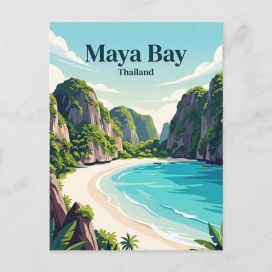 Maya Bay Thailand Briefkaart (Voorkant)