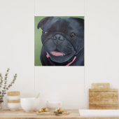 Maya Black Pug Dog Poster (Keuken)