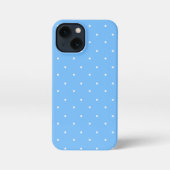 Maya Blauw en Wit Polka Dots Patroon iPhone Hoesje (Achterkant)