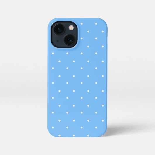 Maya Blauw en Wit Polka Dots Patroon iPhone Hoesje (Achterkant)