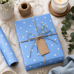 Maya Blauwe Stippen  Cadeaupapier