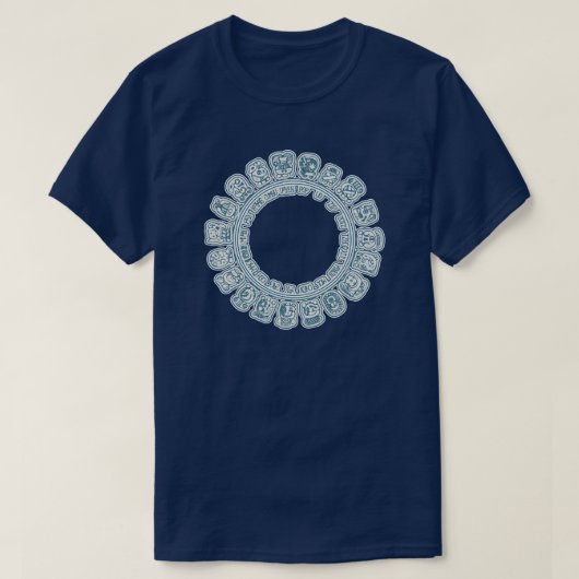 Maya Calendar Blue T-shirt (Design voorkant)