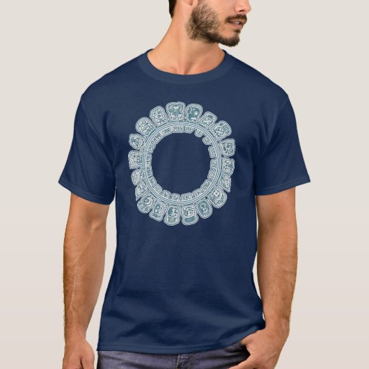 Maya Calendar Blue T-shirt (Voorkant)