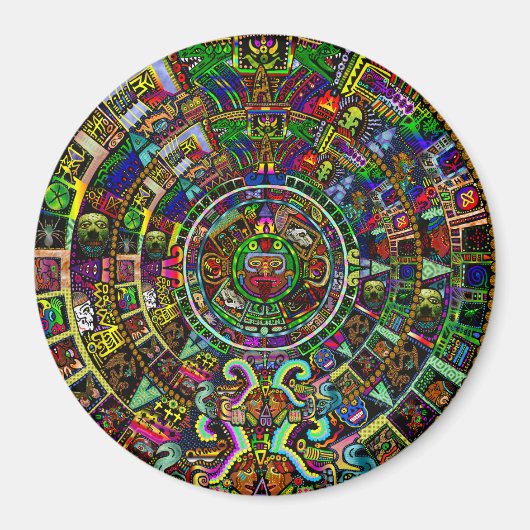 Maya Calendar door Myztico Magneet (Voorkant)
