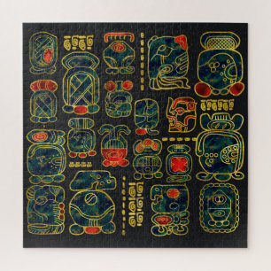 Maya Calendar Glyphs compositie Legpuzzel