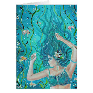 Maya carboon Fantasy Mermaid card van Renee