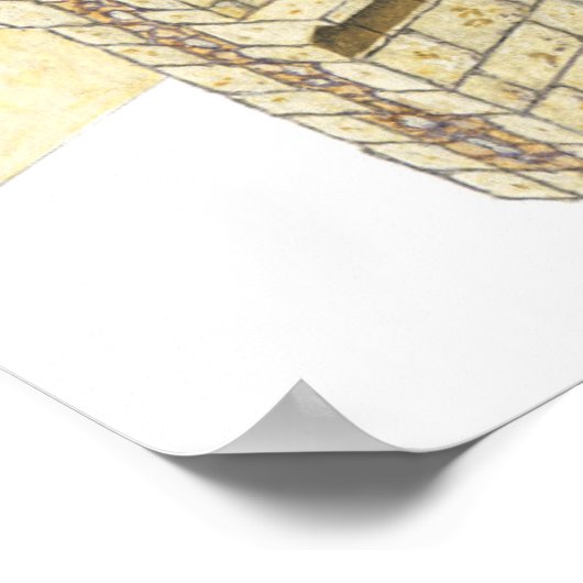 Maya corbelboog. Detail. Mexico Poster (Hoek)