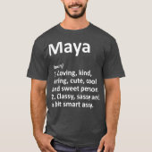 MAYA Definition Personal Name Funny Birthday T-shirt (Voorkant)