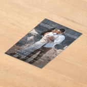 Maya eenvoudige foto moderne bruiloft acryl uitnodigingen (Laagn)