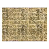 Maya- en aztec-glyphs goud op  textuur tafelkleed (Voorkant (Horizontaal))