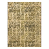 Maya- en aztec-glyphs goud op  textuur tafelkleed (Voorkant)