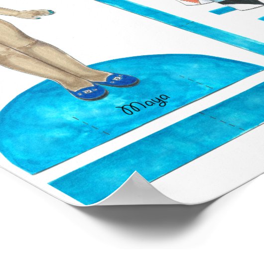 Maya en Roxie Papier Doll Set - Speel of Display Poster (Hoek)