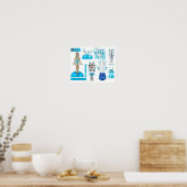 Maya en Roxie Papier Doll Set - Speel of Display Poster (Keuken)