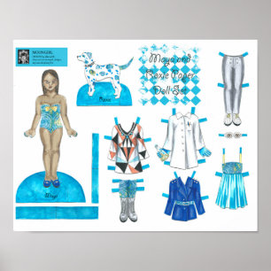 Maya en Roxie Papier Doll Set - Speel of Display Poster
