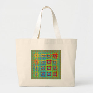 Maya etnisch stammenpatroon.jpg grote tote bag