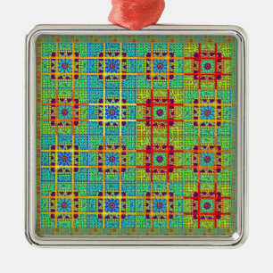 Maya etnisch stammenpatroon.jpg metalen ornament