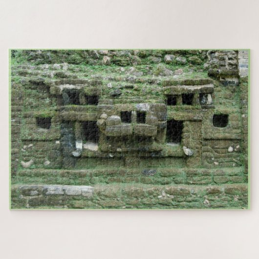 Maya Jaguar Masker Tempel Landmark Lamanai Belize Legpuzzel (Horizontaal)