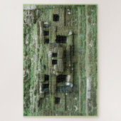 Maya Jaguar Masker Tempel Landmark Lamanai Belize Legpuzzel (Verticaal)