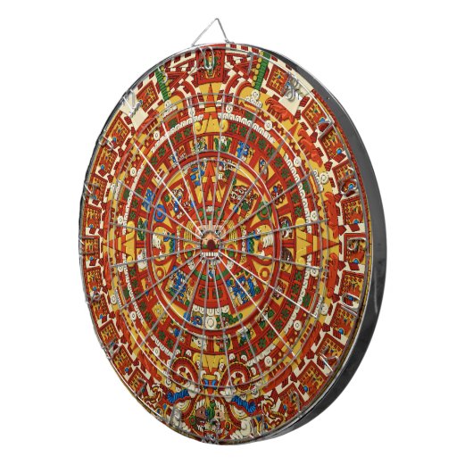 Maya Kalender Dart Board - Maya - Aztec Dartboard Dartbord (Voorkant Rechts)