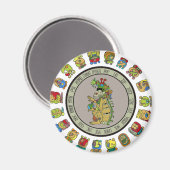 Maya-kalender Dood God Magneet (Voorkant / Achterkant)