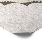 Maya-kalender Glyphs Gouden textuur op steen Poster (Hoek)