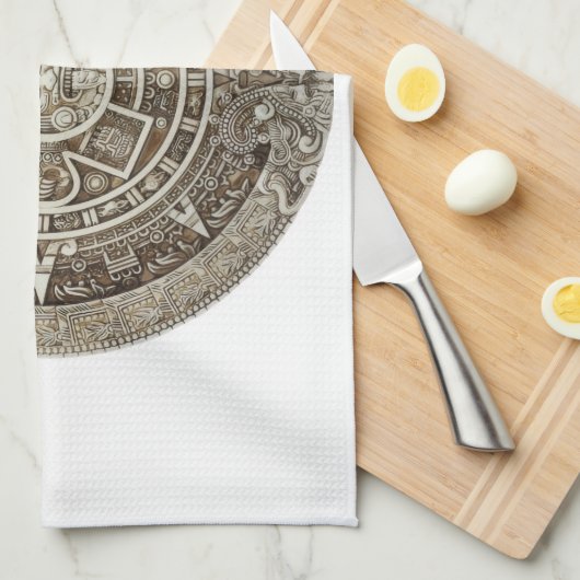 Maya Kalender Keukenhanddoek (Quarter Fold)