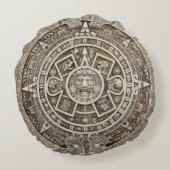 Maya Kalender Kussen. Rond Kussen (Achterkant)