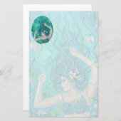 Maya Mermaid-kantoorbenodigdheden van Renee L. Lav Briefpapier (Voorkant / Achterkant)