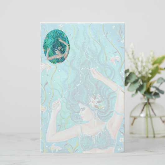 Maya Mermaid-kantoorbenodigdheden van Renee L. Lav Briefpapier (Staand voorkant)