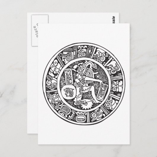 Maya, Mexicaanse hiërogliefen (Maya) Briefkaart (Voorkant / Achterkant)