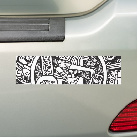 Maya, Mexicaanse hiërogliefen (Maya) Bumpersticker (Op auto)