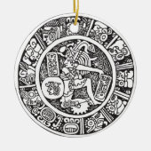 Maya, Mexicaanse hiërogliefen (Maya) Keramisch Ornament (Voorkant)