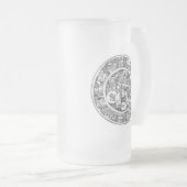 Maya, Mexicaanse hiërogliefen (Maya) Matglas Bierpul (Voorkant rechts)