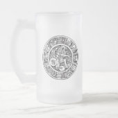 Maya, Mexicaanse hiërogliefen (Maya) Matglas Bierpul (Links)